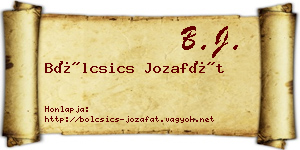 Bölcsics Jozafát névjegykártya